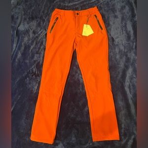 NWT - Size S - Hunter Orange Fleece-Lined Waterproof Pant